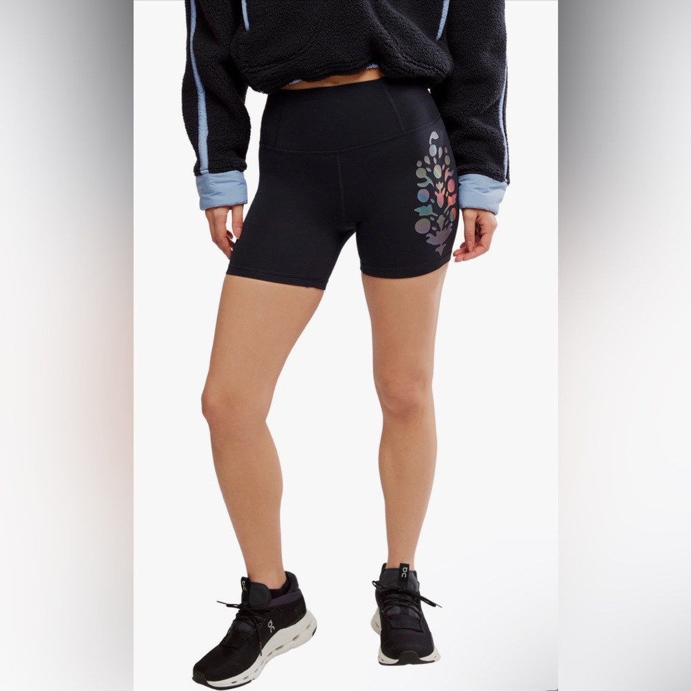 NWOT FP Movement Metallic Logo Never Better Bike Shorts